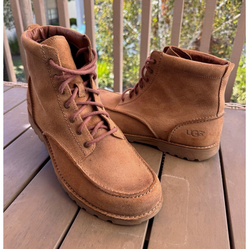 Men's UGG Fallbrook Suede Moc Toe Lug Sole Boots Size 13 Excellent (MPN 1004818)